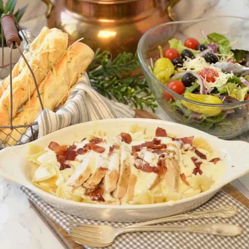 Thursday April 2- Chicken Bacon Alfredo