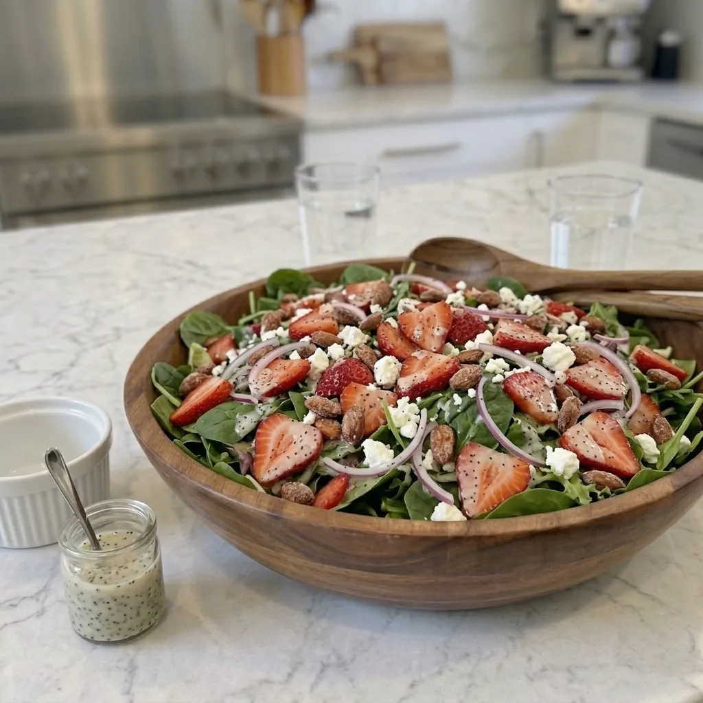 Spinach Strawberry Salad Gathering Size