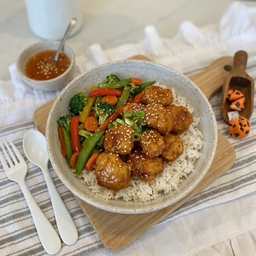 Orange Chicken Rice Bowls