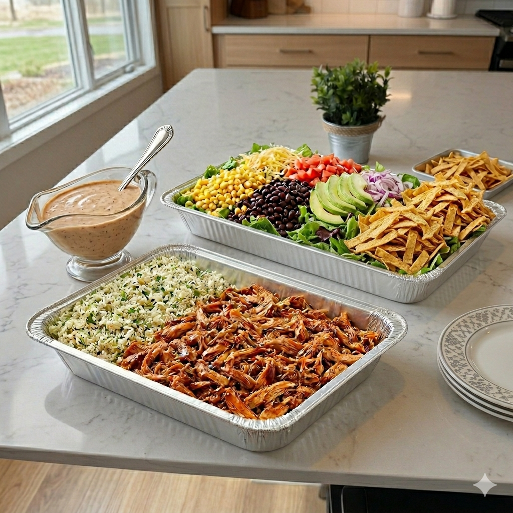 BBQ Chicken Rice Bowls Gathering Size (Baked)