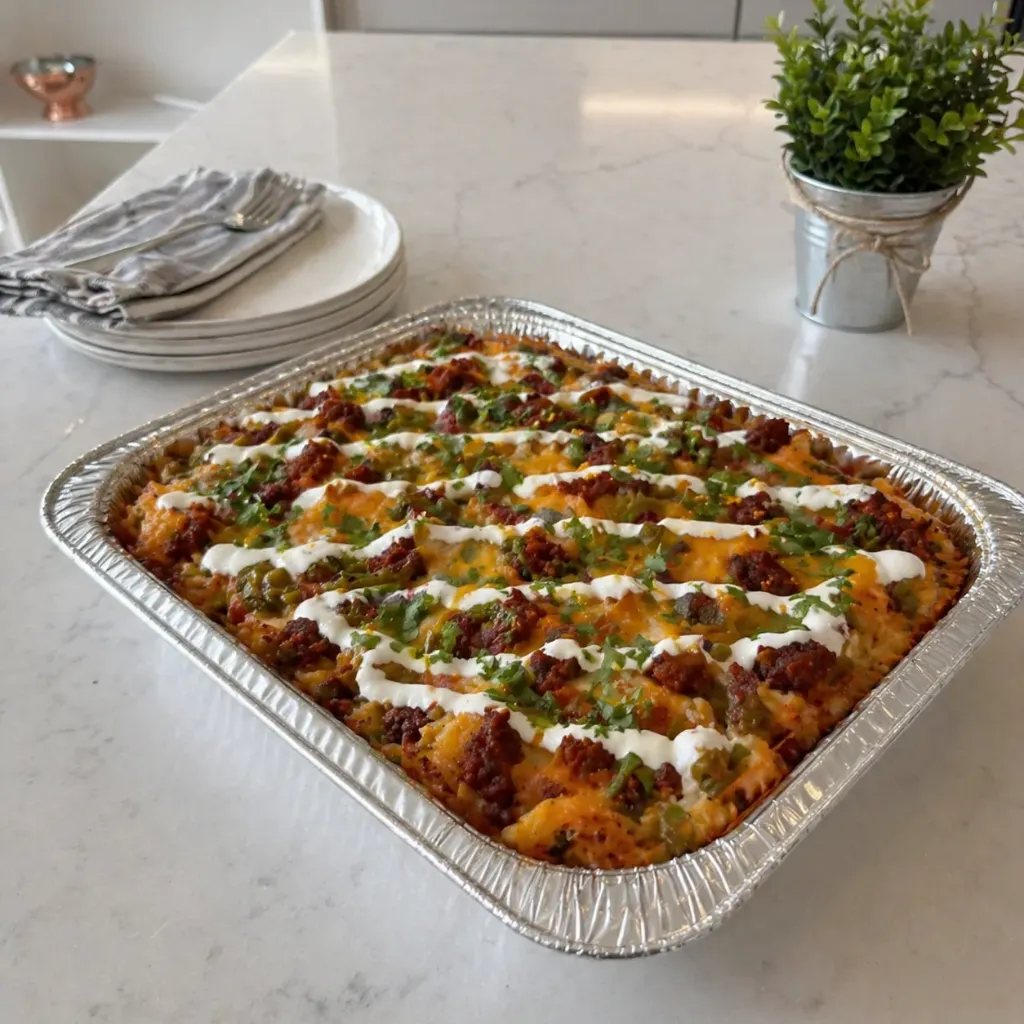 Hash Brown Casserole — Green Chili & Chorizo Gathering Size (Baked)